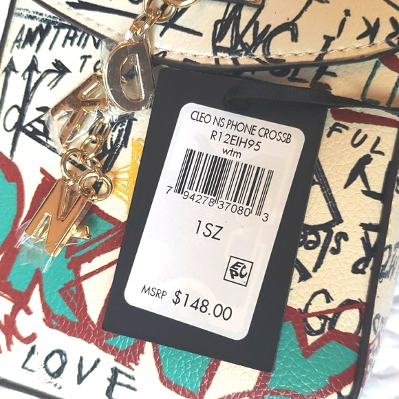 NWT DKNY Graffiti Cleo NS Phone Crossbody Bag - Picture 6 of 6